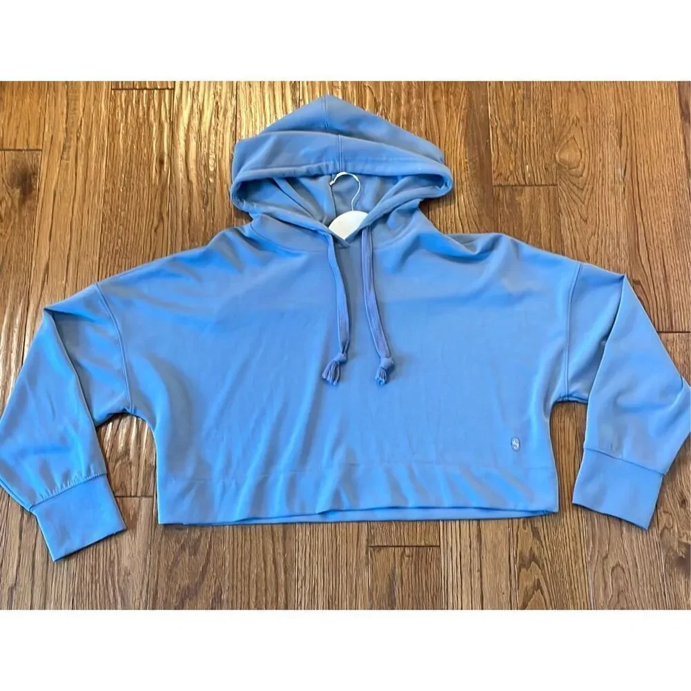 AS revival blue cropped Athletic hoodie M